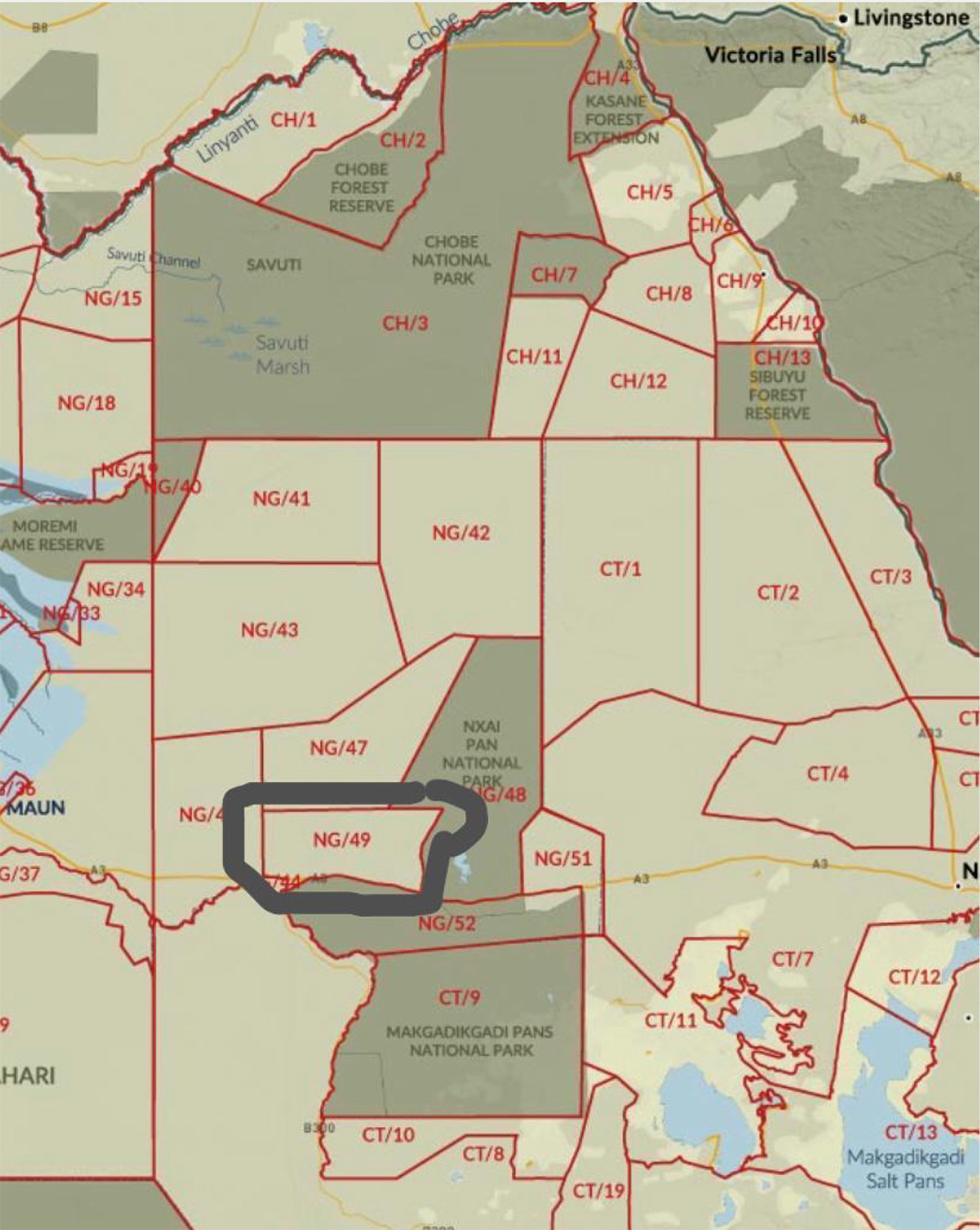 Botswana-map